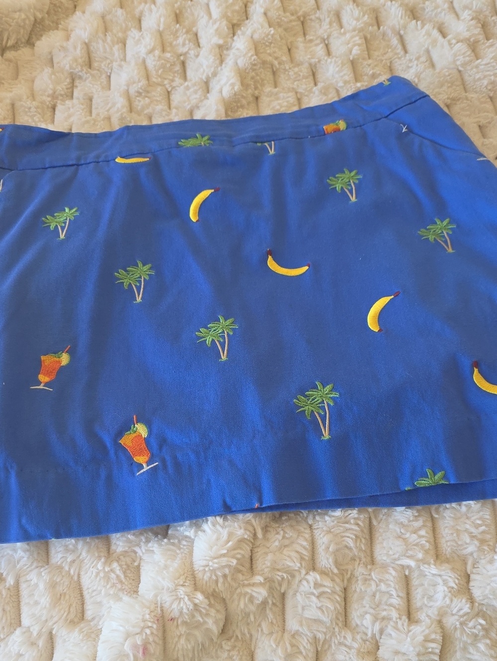 Loudmouth Royal Blue Tropical Embroidered  Skort